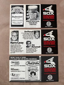 MLB Lot 3 Diff 1981 Chicago White Sox Spielplan WGN TV Harry Caray Budweiser ++ - Bild 1 von 2