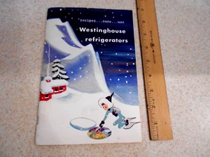Folleto de uso de recetas Westinghouse vintage 1948 refrigeradores con tarjetas - Imagen 1 de 10