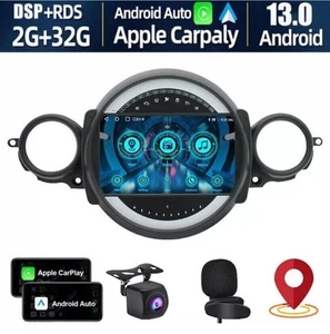 Android 13 Apple Carplay GPS Car Stereo Radio For BMW Mini Cooper R56 2007-2014 - Picture 1 of 4
