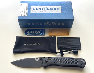 Benchmade 535BK-1902 Bugout Knife All Black Limited Blade HQ Exclusive USA - Image 1 of 4