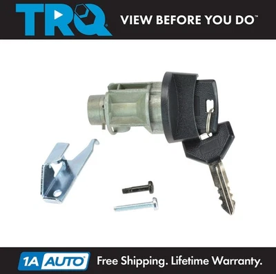 Ignition Lock Cylinder Bezel Black w/ Keys for Chrysler Dodge Jeep Plymouth New - Image 1 of 4