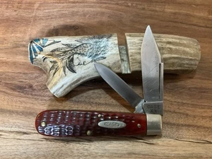 Case XX 1940-1964 62031 1/2 Red Bone Jack Pocket Knife - Picture 1 of 14