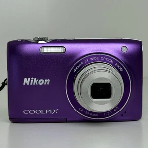 Nikon Coolpix S3100 Purple Compact Digital Camera + Battery TESTED & WORKING - Foto 1 di 12