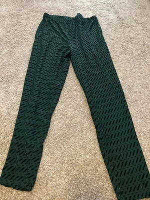 Pantalones Legging Express Tricot Verde Terciopelo Elastizados Mujer Talla GRANDE DE COLECCIÓN Foto 1 de 4