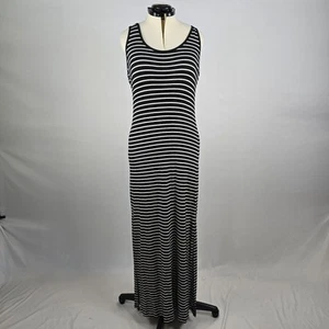 Maxi Vestido Para Mujer Forever 21 Mediano Bodycon Sin Mangas Negro Blanco Rayas Nuevo Con Etiquetas - Imagen 1 de 14
