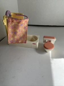 Fisher Price Loving Family Dusche Badewanne Kombi und WC gebraucht Puppenhausgröße - Bild 1 von 16