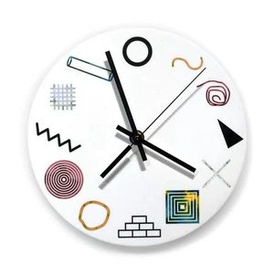 "MULTI-COLOR" Corian Wall Clock by Kim Mullis as Wilderness Bodies - Bild 1 von 8
