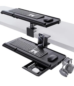 Klearlook Keyboard Tray Under Desk&Above Desk - Adjustable Ergonomic Sit Stand K - Picture 1 of 10