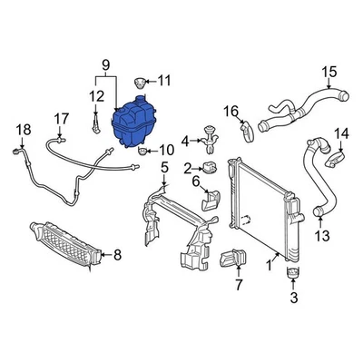 For Mercedes-Benz CLS63 AMG 07-11 Mercedes-Benz Engine Coolant Reservoir Foto 1 de 4