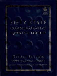 WHITMAN US FIFTY STATE GEDENKMÜNZE QUARTER FOLDER DELUXE ED. 1999-2008 [E] - Bild 1 von 5