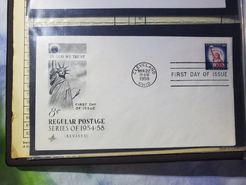 FDC First Day Issue In God We Trust Postage Series 1954-58 Mar. 22 1958 8 Cent  - Image 1 of 1