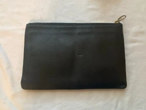 Madewell Coin Purse Wallet Women's Black Leather Zipper Pouch Card Bikercore - Picture 1 of 10