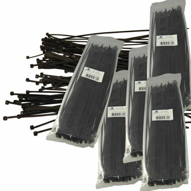Bluedot Trading 12'' 40lbs Nylon Cable Zip Tie - Black