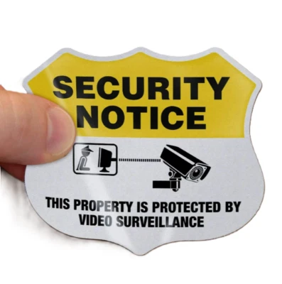 CCTV in Operation Self Adhesive Window Sticker - Free Delivery