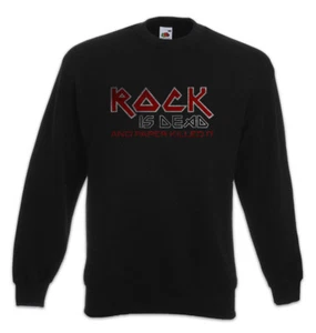 Rock is Dead and Paper Sudadera Pulóver Divertidas Tijeras Tijera Punk DJ Baterista - Imagen 1 de 1