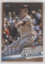 2020 Topps Decades Best Series 2 Award Winners Gold /50 Tim Lincecum #DB-88