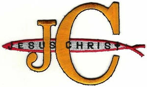 Parche bordado cristiano cristiano JC Jesucristo - Imagen 1 de 1