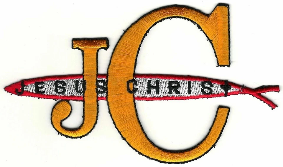 JC Jesus Christ Christian Embroidered Patch - Image 1 of 1