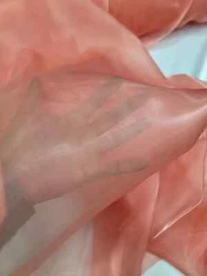 Coral Sheer Organza For Fashion Crafts Decorations Organdy Fabric By the Yard - Image 1 of 4