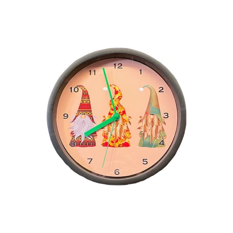 Happy Gnomes 9" Wall Clock Cover
