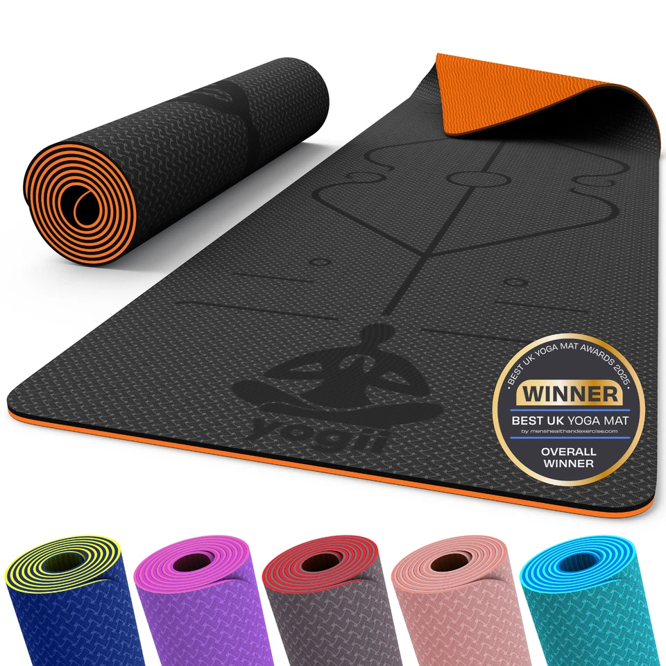 Yoga Mat Non Slip 6mm Thick Exercise Mat for Men and Women Home Gym Workout UK - Image 1 of 4