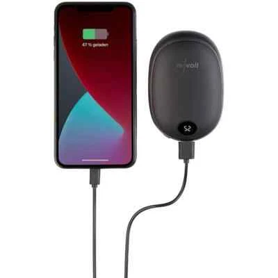 revolt 2in1-USB-Powerbank & 3-Stufen-Handwärmer, 2 A, 10.000 mAh, Display - Bild 1 von 4