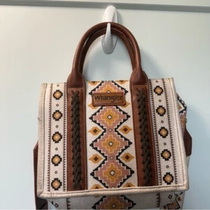 Bolso de Mano Wrangler Azteca Cartera Bandolera Western Neutro Detalle Cuero - Imagen 1 de 7