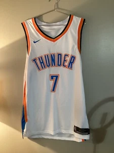 Nike NBA  Carmelo Anthony #7 Oklahoma Thunder White Fast Break Home Away Jersey  - Picture 1 of 4