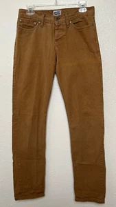 Naked And Famous Jeans 30x32 Brown Selvedge Duck Button Fly Weird Guy - Picture 1 of 18