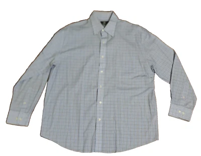 Camisa de vestir clásica Dockers para hombre azul a cuadros talla grande 16-16,5 32-33 Foto 1 de 4