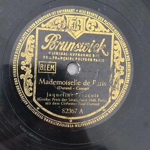 JACQUELINE FRANCOIS: Mademoiselle de Paris / La Seine (Brunswick 82 367 / 10") - Imagen 1 de 2