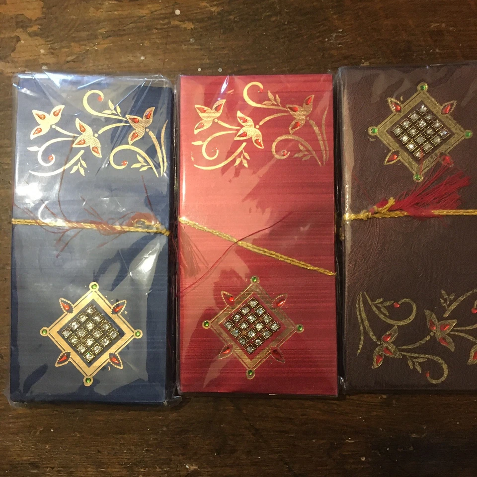 SOBRE DE LUJO DE DISEÑADOR ELEGANTE REGALO BODA DINERO PARA OCASIONES BILLETERA PAQUETE DE 10 Foto 1 de 1