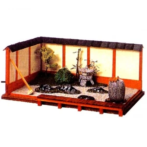 Japanischer Stil Zimmer Garten 1:12 traditionelles Miniatur Puppenhaus Bausatz Landschaft - Bild 1 von 2