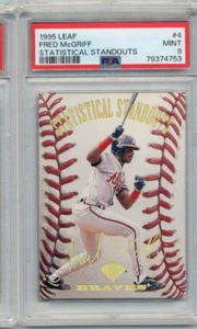 Fred McGriff 1995 Hoja Estadística Destacados #4 POP 11 #/5000 Como Nuevo PSA 9 - Imagen 1 de 2