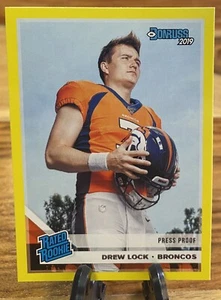 SHARP💎2019 Donruss Football Drew Lock Rated Rookie Yellow Press Proof SP! - Picture 1 of 3