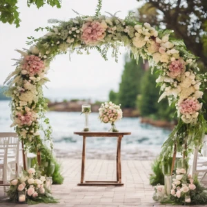 8ft x 9ft Metal arbor, Wedding Arch, Outdoor Garden Trellis, Backdrop Stand. - Picture 1 of 8
