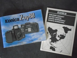 Konica Z-up 80 Camera Instruction Manual & Warranty Booklet - Picture 1 of 2