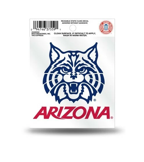 Adesivo estático logotipo Arizona Wildcats NOVO!! Janela ou carro! NCAA - Imagem 1 de 1