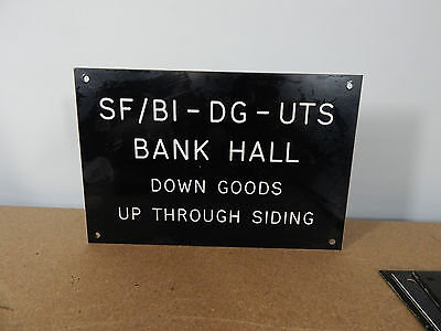 Vintage Signal Box Lever Sign Etched Plastic Bank Hall Down Goods. 25cm X17cm • 79.06$