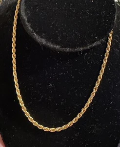 Itaor Italy Yellow Gold Over Sterling Silver 18" Rope Necklace - Picture 1 of 4