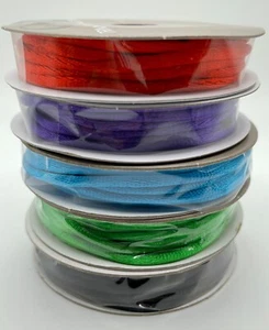 Offray Satin Rattail Kordel 2 mm x 3 Yards - 3er Pack - Wählen Sie aus 4 Farben - Bild 1 von 9