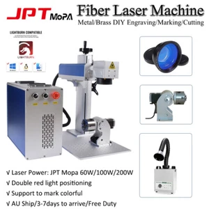 60W/100W/200W JPT Mopa Fiber Laser Marking Cutting Machine Rust Removal Rotary - Picture 1 of 17