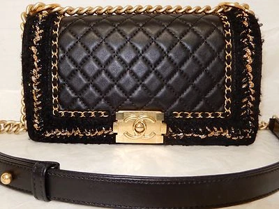 Bolso Chanel Boy 'Chaqueta' Mediano Negro Piel de becerro Edición Limitada Foto 1 de 4