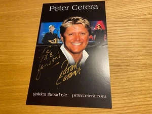 PETER CETERA (CHICAGO SINGER) 100 % ORIGINAL AUTOGRAPHED CARD RARE BENDED CARD** - Picture 1 of 24