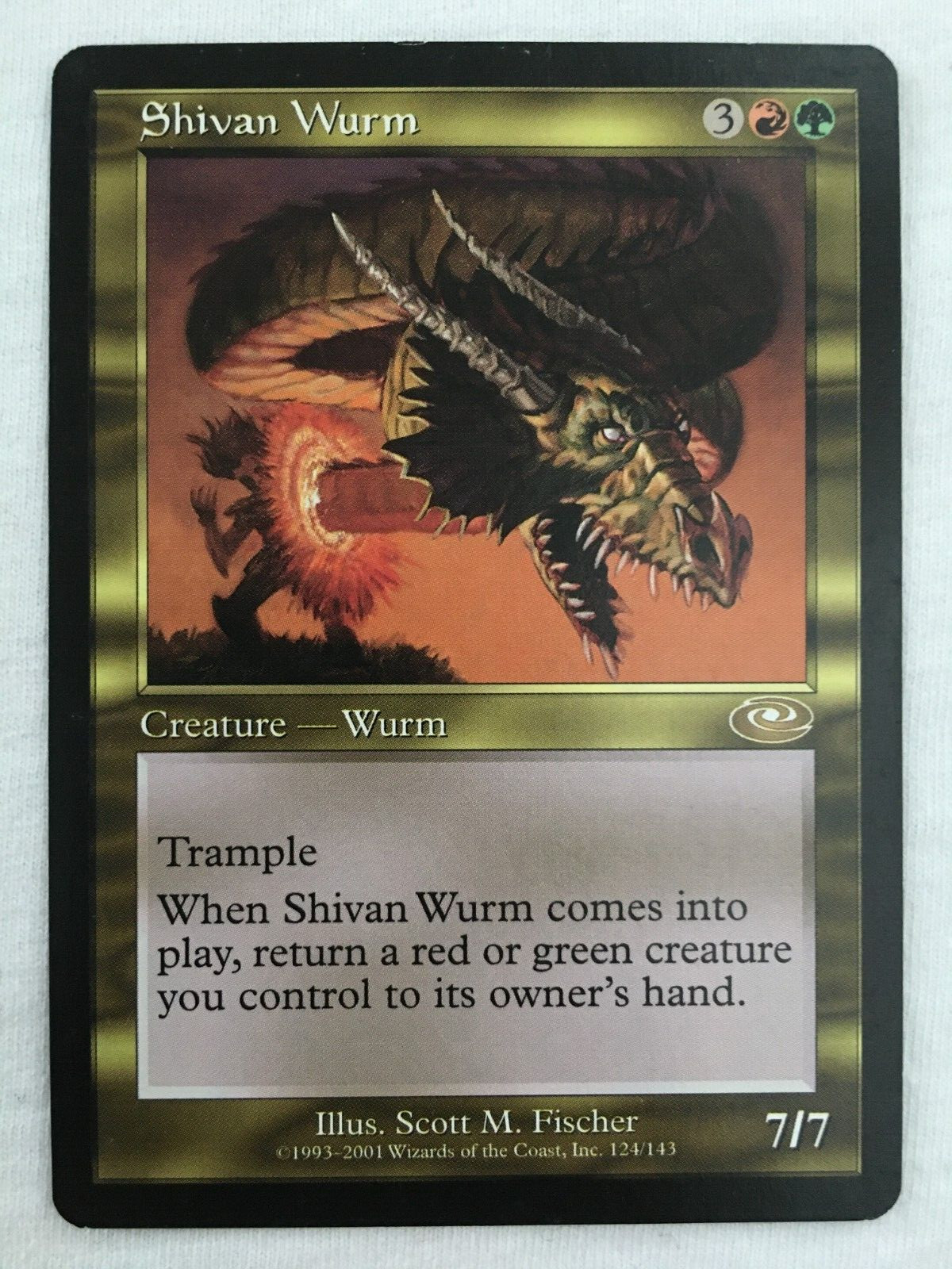 Shivan Wurm NM Planeshift MTG