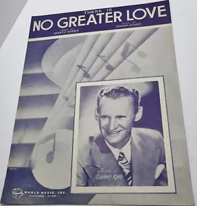 Spartiti musicali vintage 1936 Non c'è amore più grande registrati da Sammy Kaye - Foto 1 di 2