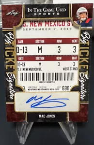 2022 Leaf ITG Used - Mac Jones - Big Ticket Signature Auto Relic 9/7/19. Sweet!! - Picture 1 of 2