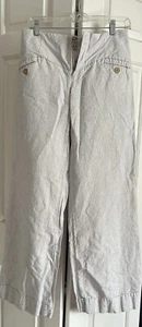 Elevenses Nautical Inspired Cotton Linen Ladies Wide Leg Pants  - Picture 1 of 6