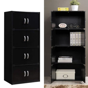 4-Shelf 8-Door Storage Cabinet Cupboard Organizer Pantry Kitchen Living Room - Picture 1 of 5