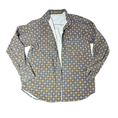 Bugle Boy Patterned Button Down Shirt Vintage Style Casual Top Large - Image 1 of 4